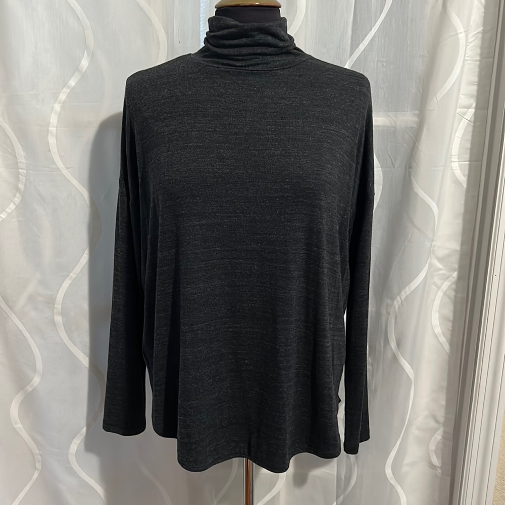 Lou & Grey For Loft, Dark Gray Turtleneck, Size Medium.